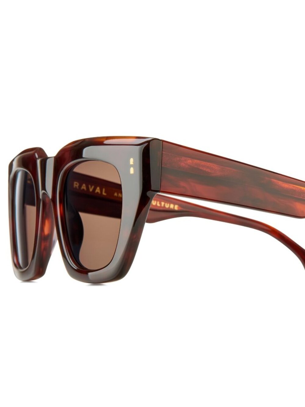 New Raval Eyewear Women's Sunglasses Havana Square Brown Lens Acetate Frame C3